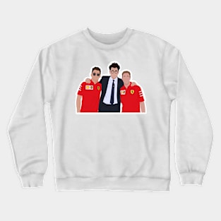 Charles Leclerc, Mattia Binotto and Sebastian Vettel for Ferrari Crewneck Sweatshirt